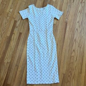 Unique Vintage Rockabilly Anchor Fitted Wiggle Dress